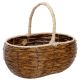 Henkelkorb Flecht, groß, braun, 20 x 14 cm