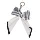Taschen-Anhänger Schleife, Streifen/weiß/schwarz, 24 cm