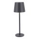 LED-Tischlampe Akku, dunkelgrau, 28 cm