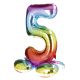 Folienballon Zahl 5, Stehend, 81 cm