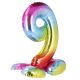 Folienballon Zahl 9, Stehend, 81 cm
