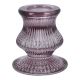 Kerzenständer Rille, dunkellila, 5.5 x 6.1 cm