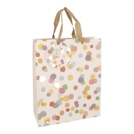 WRAPAHOLIC Geschenktüte Zum 40. Geburtstag – 33cm Hoch, Mit Karte & Seidenpapier, Blumenmuster
