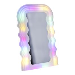LED-Spiegel Welle, bunt, 40 cm
