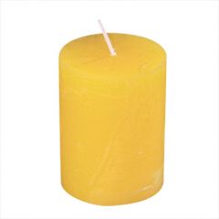 Kerze Rustik, Lara, gelb, 9 cm