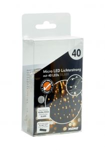 LED-Lichterkette Strang, silber, 40er