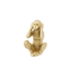 Affe Gold, sitzend, Ohren, 11 cm