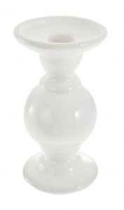 Keramik-Leuchter Uni, weiß, 17 cm