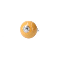 Möbelknopf, rund, orange/Craquele, 4 cm