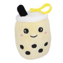 Schlüsselanhänger Bubbletea, gelb, 13 cm