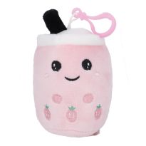 Schlüsselanhänger Bubbletea, rosa, 13 cm