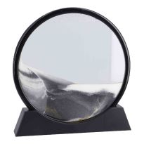 Sandbild, rund/grau, 25.5 cm
