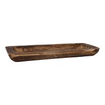 Dekoschale Eck, braun, 43 x 19 cm