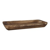 Dekoschale Eck, braun, 35 x 16 cm