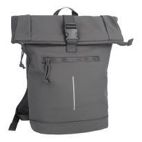Rucksack Rolltop mit Reflektor, dunkelgrau, 16 Liter