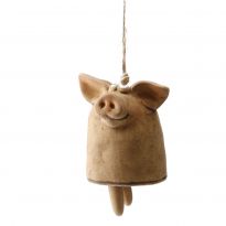 Glockenfigur Schwein, hängend, 13.5 cm