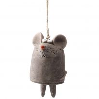 Glockenfigur Maus, hängend, 10 cm