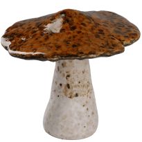 Pilz Rustik, flach/gelb, 10 cm