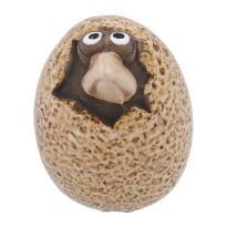 Ei mit Küken, braun, 6.5 cm