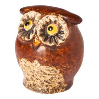 Eule Rustik, Augen/braun/hoch, 5 cm