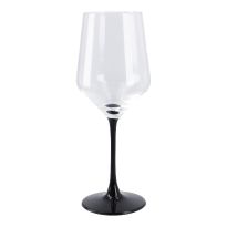 Weinglas Farbstiel, schwarz, 450 ml