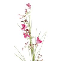 Zweig Wildblumen, Miniblüte/pink, 45 cm