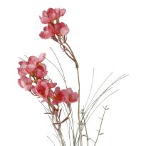 Wildblumenzweig Beeren, Blumen/dunkelrosa, 75 cm