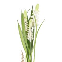 Deko-Stecker Frühblüher, Traubenhyazinthe/weiß, 22 cm
