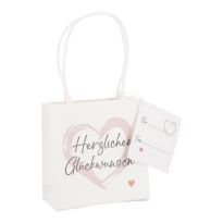Geschenktüte Spruch, Herzlichen Glückwunsch, 10 x 10 cm