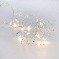 LED-Lichterkette, silber, 190 cm