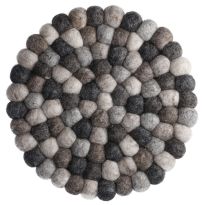 Untersetzer Filzkugeln, grau-gemixt, 20 cm