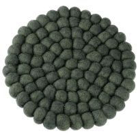 Untersetzer Filzkugeln, dunkelgrün , 20 cm