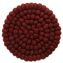 Untersetzer Filzkugeln, dunkelrot , 20 cm