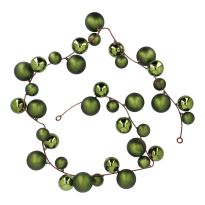 Kugel-Girlande, grün, 174 cm