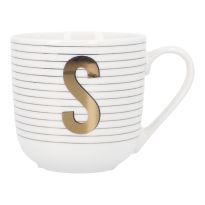 Becher Buchstabe/Streifen, S, 450 ml