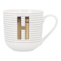 Becher Buchstabe/Streifen, H, 450 ml