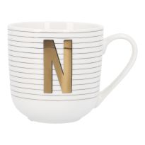 Becher Buchstabe/Streifen, N, 450 ml