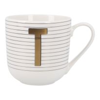 Becher Buchstabe/Streifen, T, 450 ml