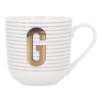 Becher Buchstabe/Streifen, G, 450 ml