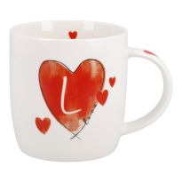 Becher Buchstabe mit Herz, L, 350 ml
