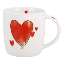 Becher Buchstabe mit Herz, Herz, 350 ml