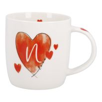 Becher Buchstabe mit Herz, N, 350 ml