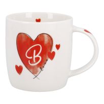 Becher Buchstabe mit Herz, B, 350 ml