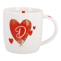 Becher Buchstabe mit Herz, D, 350 ml