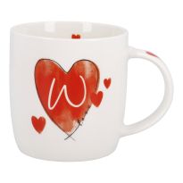 Becher Buchstabe mit Herz, W, 350 ml