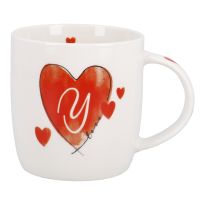 Becher Buchstabe mit Herz, Y, 350 ml