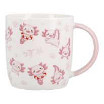 Becher Axolotl, weiß/rosa, 350 ml