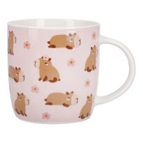 Becher Capybara, Blumen, 350 ml