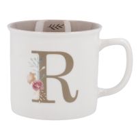 Becher Buchstabe/Blumen, R, 390 ml
