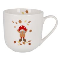 Becher Wichtel/Blätter, Hände hoch, 450 ml